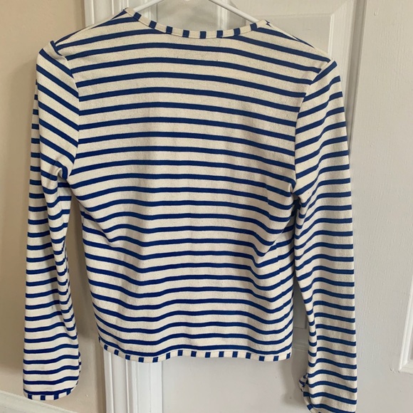 Rory Becca Blue Striped Cotton Jacket XS - Picture 2 of 2